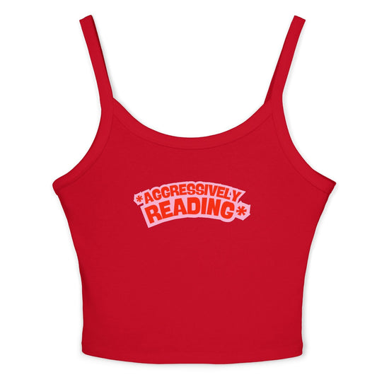 Aggressively Reading Red Tank Top – For the Unstoppable Book Lover